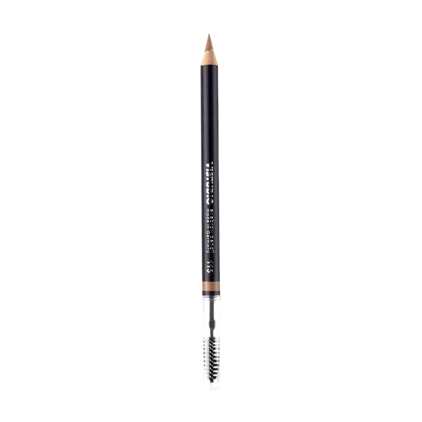 Пудровий олівець для брів ViSTUDIO Eyebrow Pencil зі щіточкою 113 Бежево-сірий, 1.8 г